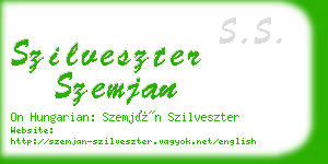 szilveszter szemjan business card